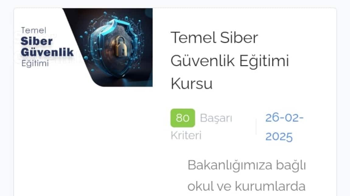Temel Siber Güvenlik Eğitimi